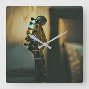 Relógio Quadrado Presentes de guitarra vindimada