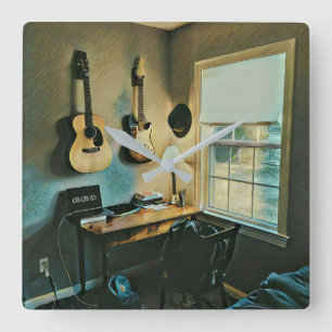 Relógio Quadrado Presentes de violão para namorada