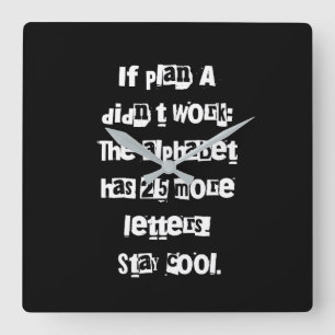 Relógio Quadrado Presentes engraçados do amante do sarcasmo dos