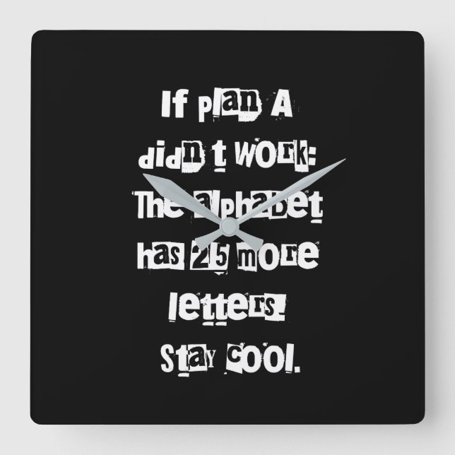 Relógio Quadrado Presentes engraçados do amante do sarcasmo dos (Frente)