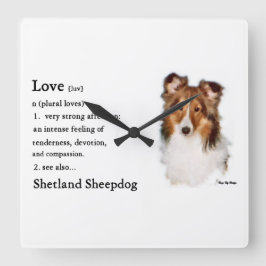 Relógio Quadrado Presentes Shetland Sheepdog Sheltie Lovers