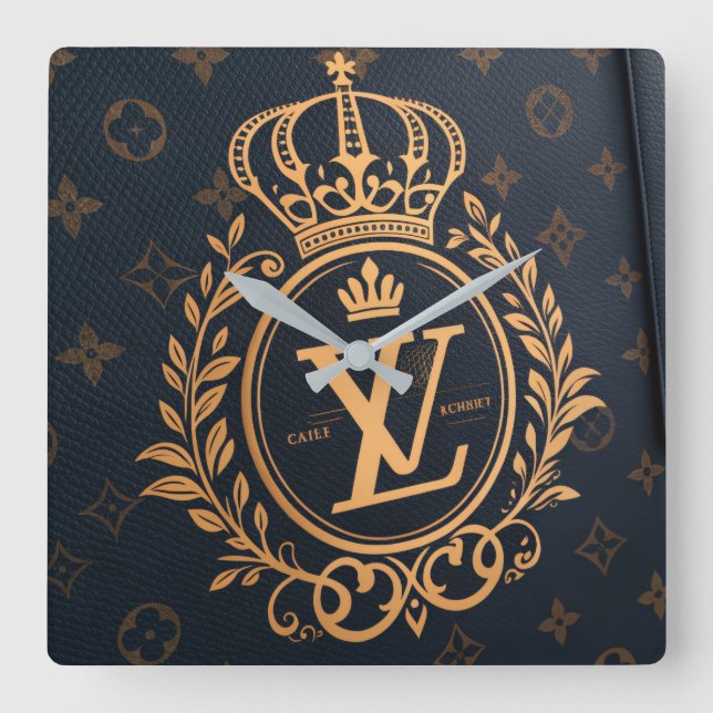 Relógio Quadrado Prestige Ballpoint Pen – Royal Monogram "N" in Gol (Frente)