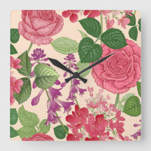 Relógio Quadrado primavera