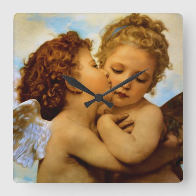 Relógio Quadrado Primeiro Beijo (Frente)