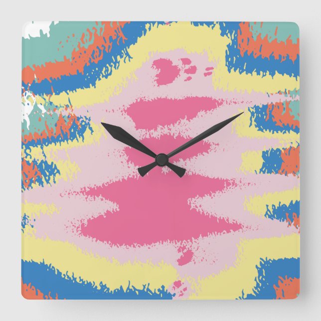 Relógio Quadrado Primeiro Raio de Píxelat de Luz do Dia por Masanse (Frente)