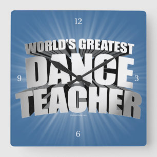 Relógio Quadrado Professor da dança do mundo o grande
