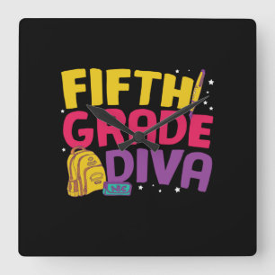 Relógio Quadrado Professor do 5 Nível V - Diva