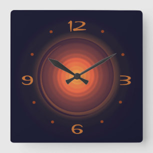 Relógio Quadrado Profundamente - bronzeie com os pulsos de disparo