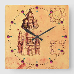 RELÓGIO QUADRADO PROJETO DE ARQUITETURA DE RENAISSÂNCIA,ARQUITETO