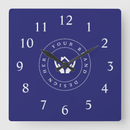 Relógio Quadrado Promocional de texto e logotipo personalizado mini