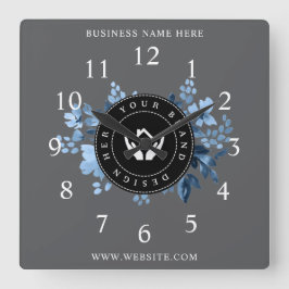 Relógio Quadrado Promocional de texto e logotipo personalizado mini