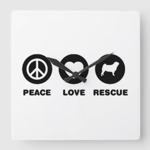 Relógio Quadrado Pug