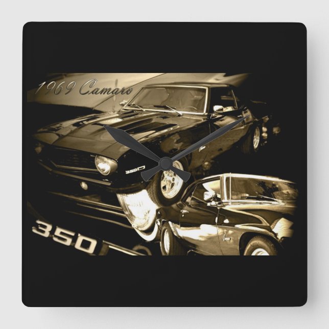 Relógio Quadrado Pulso de disparo 1969 de Camaro (Frente)