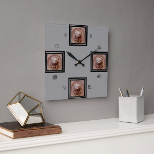 Relógio Quadrado Pulso de disparo - aldrava de porta principal do