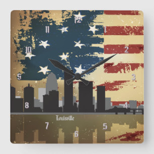 Relógio Quadrado Pulso de disparo americano de Louisville,