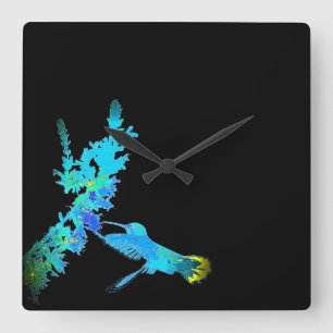 Relógio Quadrado Pulso de disparo animal floral dos animais