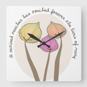 Relógio Quadrado Pulso de disparo artística aposentado das árvore