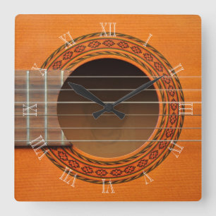 Relógio Quadrado Pulso de disparo clássico da guitarra