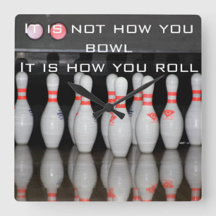 Relógio Quadrado Pulso de disparo da boliche