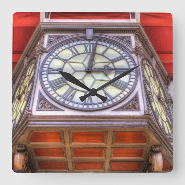 Relógio Quadrado Pulso de disparo da estação de comboio de (Frente)