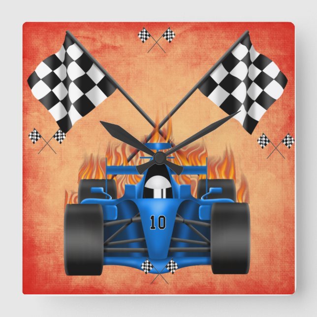 Relógio Quadrado Pulso de disparo das corridas de carros (Frente)