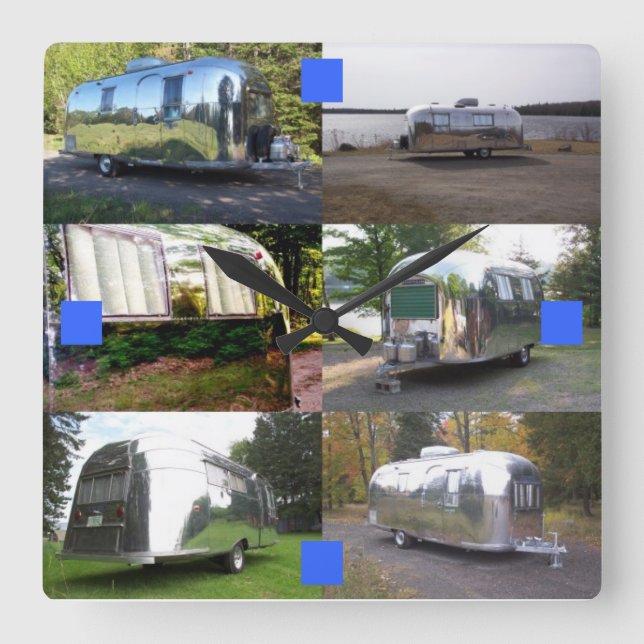 Relógio Quadrado Pulso de disparo de alumínio de prata da loja do (Frente)