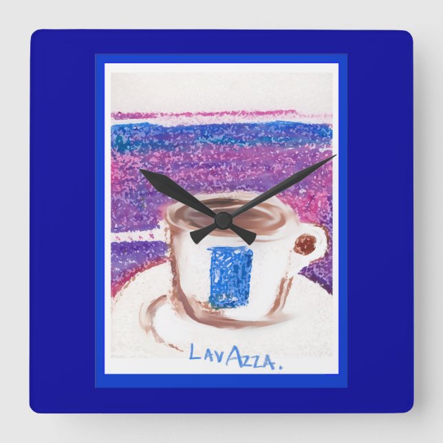 Relógio Quadrado Pulso de disparo de LaVazza (Frente)