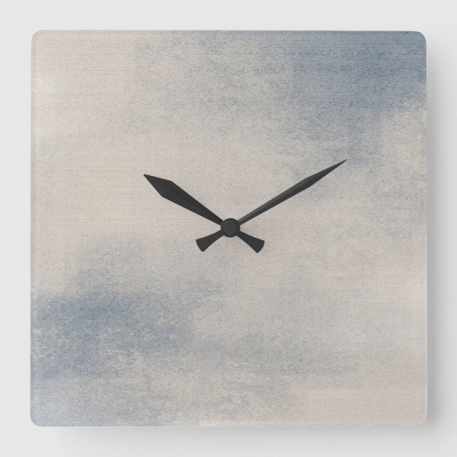 Relógio Quadrado Pulso de disparo de parede abstrato da ardósia e (Frente)