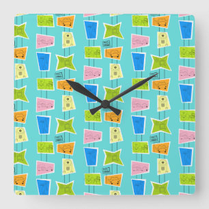 Relógio Quadrado Pulso de disparo de parede acrílico do quadrado