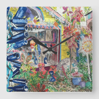 Relógio Quadrado Pulso de disparo de parede bonito da pintura de