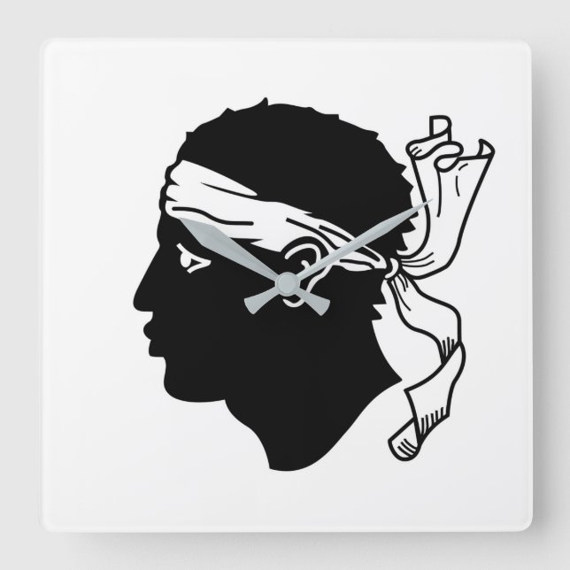 Relógio Quadrado Pulso de disparo de parede com a bandeira de (Frente)