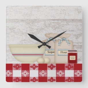 Relógio Quadrado Pulso de disparo de parede da cozinha da avó