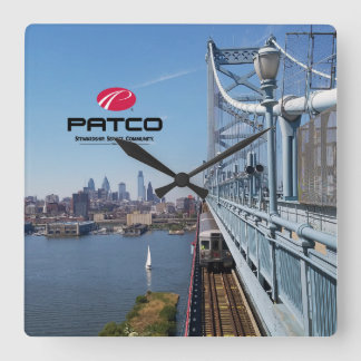 Relógio Quadrado Pulso de disparo de parede da skyline de PATCO