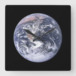 RELÓGIO QUADRADO PULSO DE DISPARO DE PAREDE DA TERRA