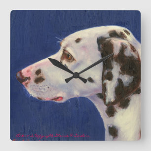 Relógio Quadrado Pulso de disparo de parede Dalmatian