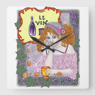 Relógio Quadrado Pulso de disparo de parede de Le Vin Outra vez