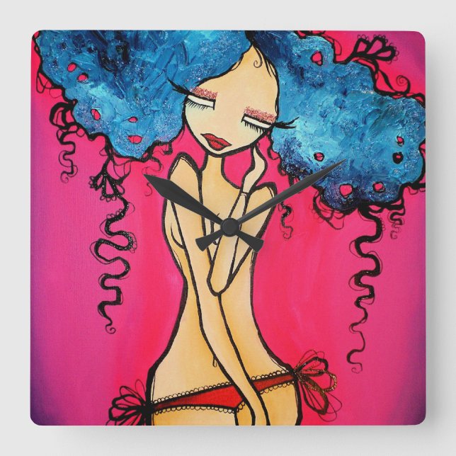 Relógio Quadrado Pulso de disparo de parede de Malibu (Frente)