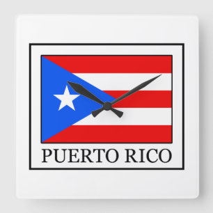 Relógio Quadrado Pulso de disparo de parede de Puerto Rico