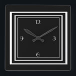 RELÓGIO QUADRADO PULSO DE DISPARO DE PAREDE DO ART DECO<br><div class="desc">PODE SER PERSONALIZADO.</div>