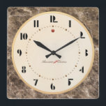 Relógio Quadrado Pulso de disparo de parede do art deco<br><div class="desc">Um olhar atenuado mas à moda dos anos 30.  Que está esse ponto vermelho no superior usado para,  de qualquer maneira?</div>