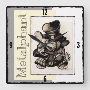 Relógio Quadrado Pulso de disparo de parede do metal de Metalphant