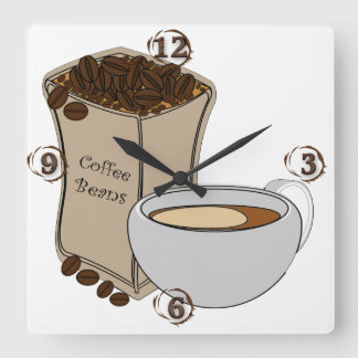 Relógio Quadrado Pulso de disparo de parede do quadrado do copo de