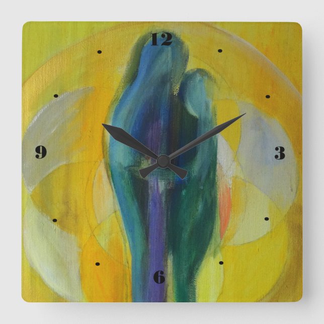 Relógio Quadrado Pulso de disparo de parede do quadrado dos (Frente)