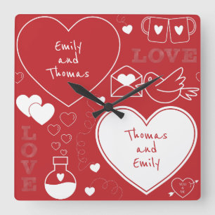 Relógio Quadrado Pulso de disparo de parede do teste padrão dos