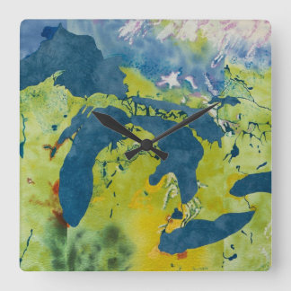 Relógio Quadrado Pulso de disparo de parede dos grandes lagos