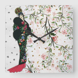 Relógio Quadrado Pulso de disparo de parede europeu do retângulo do