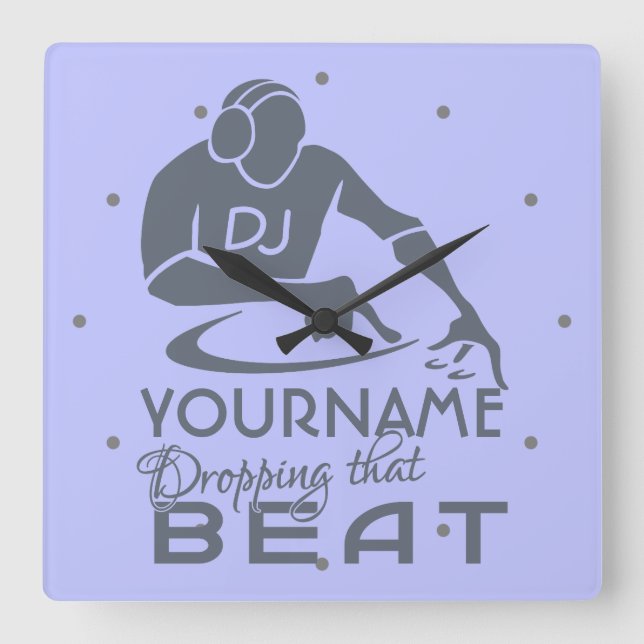 Relógio Quadrado Pulso de disparo de parede feito sob encomenda da (Frente)