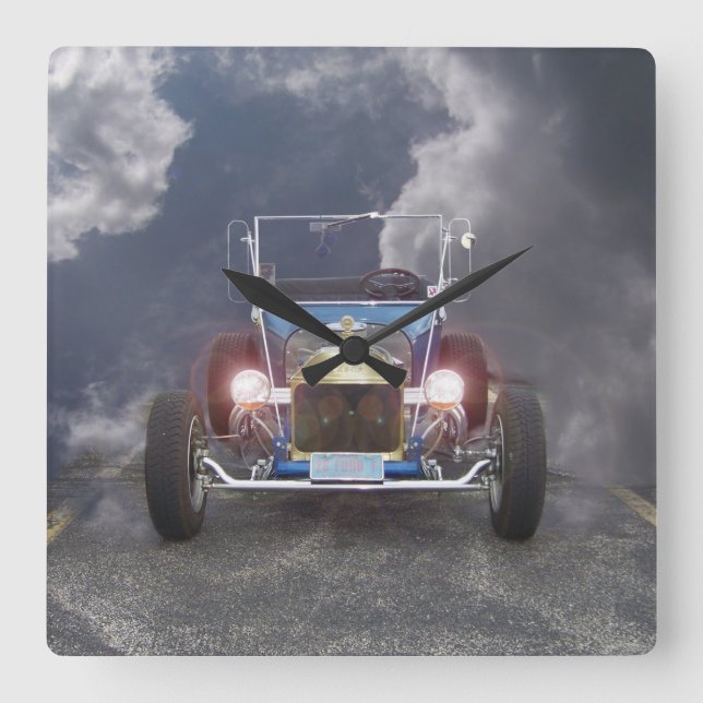 Relógio Quadrado Pulso de disparo de parede modelo do automóvel do (Frente)