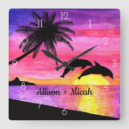 Relógio Quadrado Pulso de disparo de parede personalizado dos