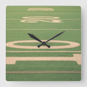 Relógio Quadrado Pulso de disparo de parede vermelho do futebol da